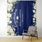 Weiße Blume Eukalyptus Abschluss Foto Hintergrund Wandteppich (Beispiel)