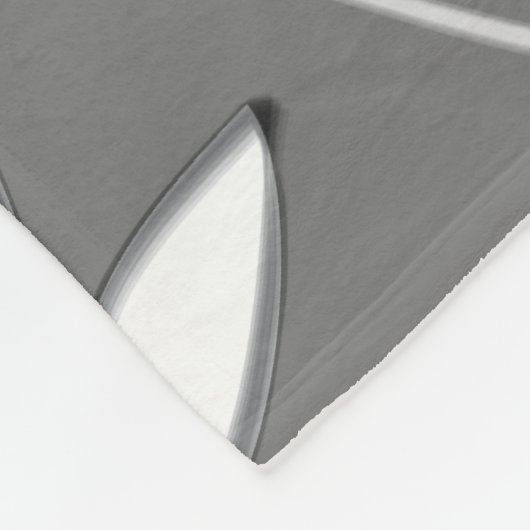 Weiße Blume Fleecedecke (Ecke)