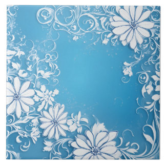 Weiße Blume Fliese