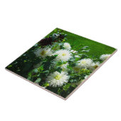 Weiße Blume Fliese (Seite)