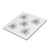 Weiße Blume Fliese (Seite)