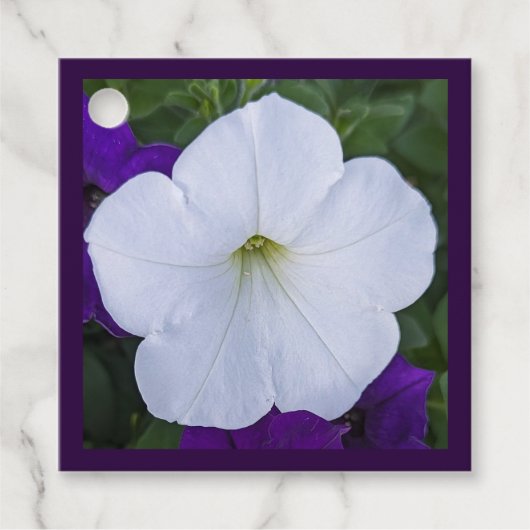 Weiße Blume Foto Schönheit für Ashes Bible Verse Geschenkanhänger (Vorderseite)