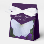 Weiße Blume Foto Schönheit für Ashes Bible Verse Geschenkschachtel (Vorderseite)