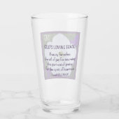 Weiße Blume Foto Schönheit für Ashes Bible Verse Glas (Rückseite)