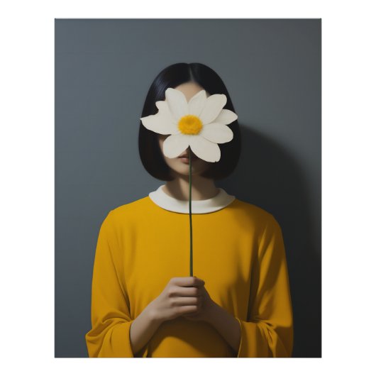 Weiße Blume Fotodruck (Vorne)