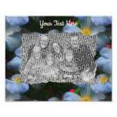 Weiße Blume Frame Template Fotodruck (Vorne)