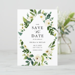 Weiße Blume für die Aquarellfeder Save The Date