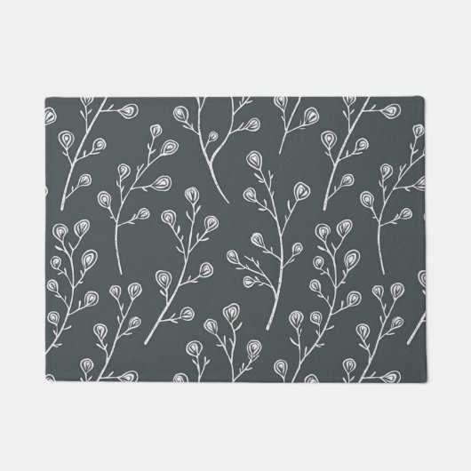 Weiße Blume Fußmatte (Vorderseite)