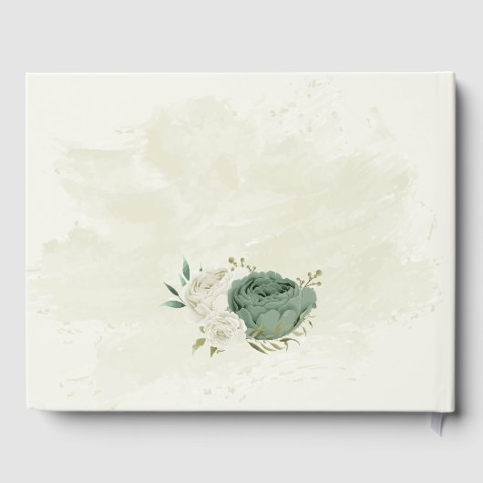 Weiße Blume Gästebuch (Rückseite)