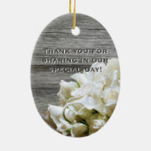 Weiße Blume Gastgeschenk Hochzeit Ornament (Hinten)