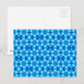 Weiße Blume, gefroren Postkarte (Vorne/Hinten)