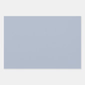 Weiße Blume gepolstertes Muster in Dusty Blue Geschenkpapier Set (Vorderseite 2)