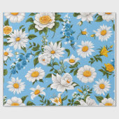 Weiße Blume Geschenkpapier (Flach)