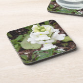 Weiße Blume Getränkeuntersetzer (Linke Seite)