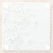 Weiße Blume Glasuntersetzer (Rückseite)