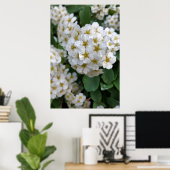 Weiße Blume glühen Poster (Heimbüro)