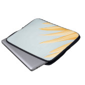 WEISSE BLUME GRAFIKWALLPAPIER LAPTOPSCHUTZHÜLLE (Vorne Knopf)