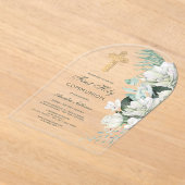 Weiße Blume Grüne Arche Erste Kommune Acryleinladungen (Ablage )