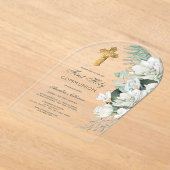 Weiße Blume Grüne Arche Erste Kommune Acryleinladungen (Ablage )