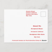 Weiße Blume Grüne Blätter auf Weiße Kunst Postkarte (Rückseite)