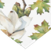 Weiße Blume Grüne Blätter Tischdecke (Schrägansicht)