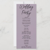 Weiße Blume Grüne Rose Quartz Hochzeitsprogramm (Rückseite)