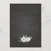 Weiße Blume, grüne schwarze Details Begleitkarte (Rückseite)