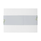 Weiße Blume, hellblaue Hochzeit Einladungsbanderole (Rückseitenbeispiel)