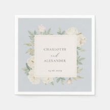 Weiße Blume, hellblaue Hochzeit