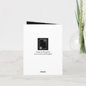 Weiße Blume Herz Schwarz Danke, Karten (Rückseite)