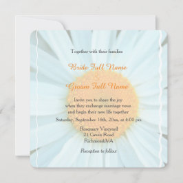 Weiße Blume Hochzeitseinladungen. Einladung