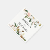 Weiße Blume Hochzeitsempfang oder Party Serviette (Ecke)