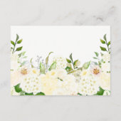 Weiße Blume Hochzeitsettel, Wegbeschreibung einfüg Begleitkarte (Rückseite)