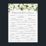 Weiße Blume Hochzeitsratgeber Grüne Karten<br><div class="desc">Unsere weiße Blume füllen Sie die Blankoausweise für Hochzeiten sind eine lustige Tätigkeit, um eine Hochzeitsfeier oder ein Brautparty zu haben. Sie können die Überschrift ändern, wenn Sie möchten, indem Sie Zazzles Tool "Personalisieren Sie diese Vorlage" verwenden. Lassen Sie sich von unserer großen Auswahl an koordinierenden Gegenständen in der modernen...</div>