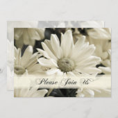 Weiße Blume Hochzeitsreise Erneuerbare Einladungen (Vorne/Hinten)