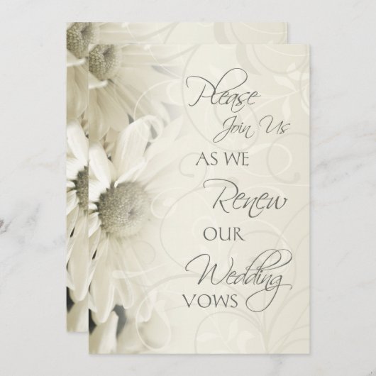 Weiße Blume Hochzeitsreise Erneuerbare Einladungen (Vorne/Hinten)