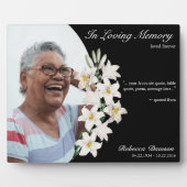 Weiße Blume im benutzerdefinierten, Memory Black F Fotoplatte (Vorderseite)