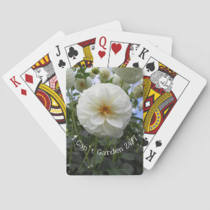 Weiße Blume im Vollblut Spielkarten
