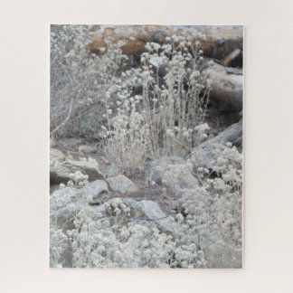 Weiße Blume im Wald Puzzle