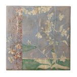 Weiße Blume im Zeitungspapier-Hintergrund Fliese<br><div class="desc">Der Zeitungshintergrund und der farbenfrohe Hintergrund verbergen fast die weißen Blume,  die im Mittelpunkt dieses Gemäldes von Jennifer Goldberger stehen. Ein sehr einzigartiger und eindrucksvoller Ausdruck,  der ein nettes Geschenk für jemanden machen könnte,  der Avantgarde-Lieben hat!</div>