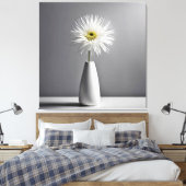 Weiße Blume in Vase-Einfachheit Leinwanddruck (Insitu (Schlafzimmer))