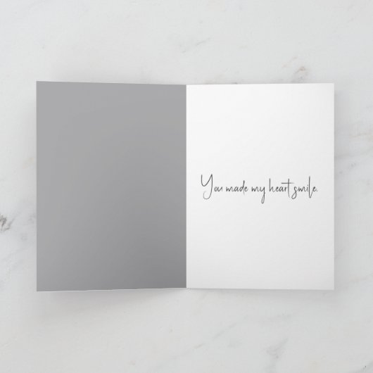 Weiße Blume in Vase für danke (Innenseite)