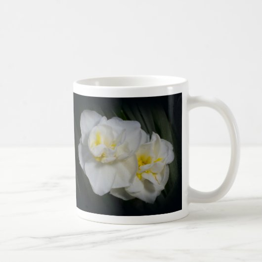 Weiße Blume Kaffeetasse (Rechts)