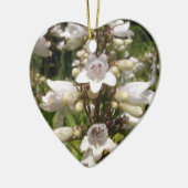 Weiße Blume Keramik Ornament (Links)
