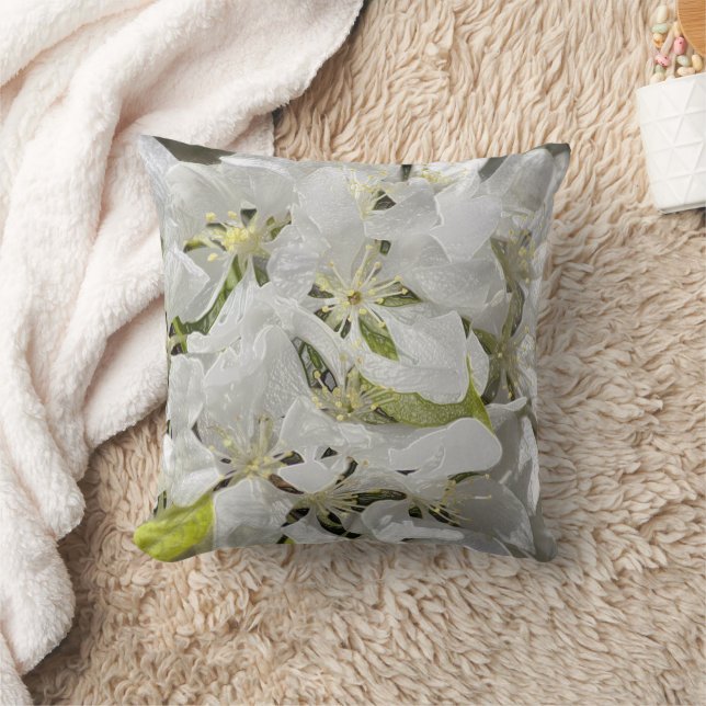 Weiße Blume Kissen (Decke)