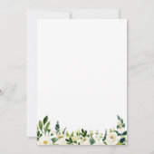 Weiße Blume Kleider Probe Abendessen Einladung (Rückseite)