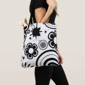 Weiße Blume, Kreise, Spritzer Tasche (Von Nahem)
