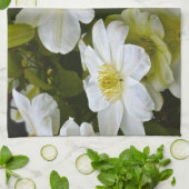 Weiße Blume Küchentuch (Gefaltet)