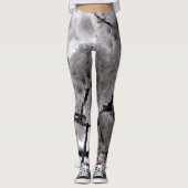 Weiße Blume Leggings (Vorderseite)