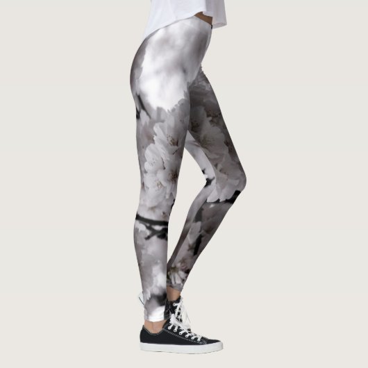 Weiße Blume Leggings (Rechts)